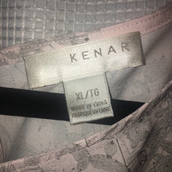 Kenar Pink and Gray  Blouse XL 3/4 length sleeves - Picture 2 of 7